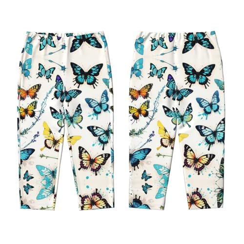 Pajama Pants Pajama Bottoms with Elastic Waistband Sleepwear Lounge Pants, Colorful Butterflies3