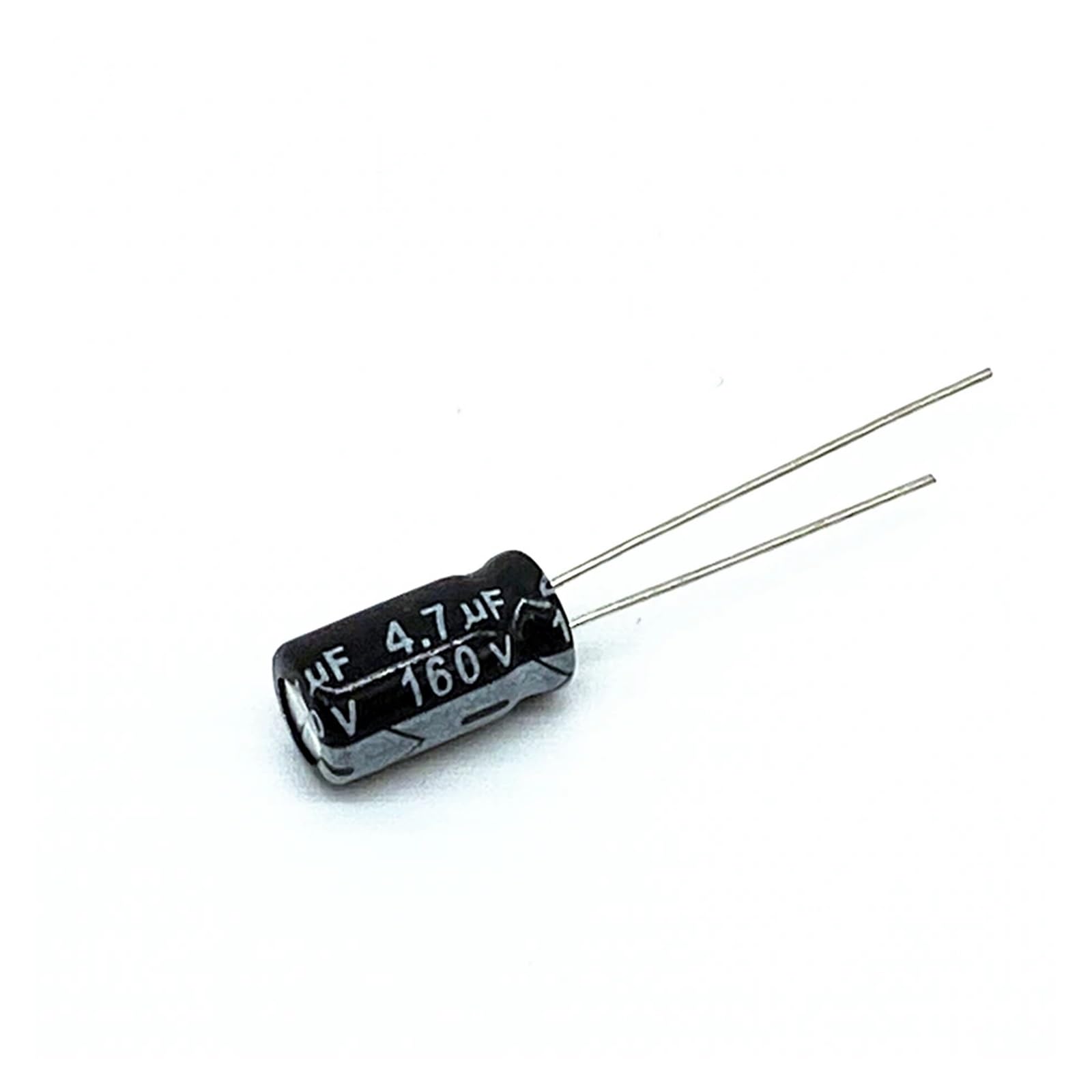 Condensateur électrolytique 4.7UF 160V, lot de 50 composants 6x12mm pour circuit imprimé et audio