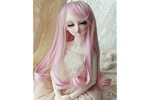 Stunning Long Pink Wig for 1/3 BJD Cabbage Patch Dolls