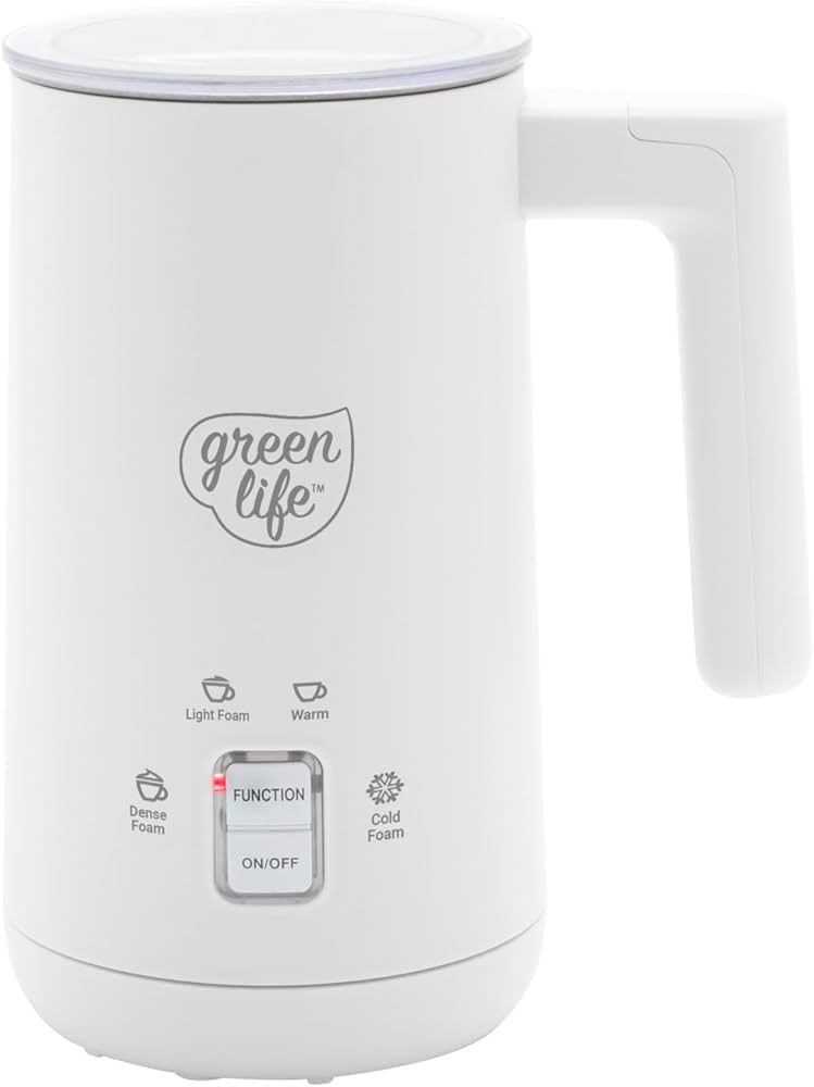 Amazon.com: GreenLife Ceramic Electric Milk Frother, 10oz, 4-in-1