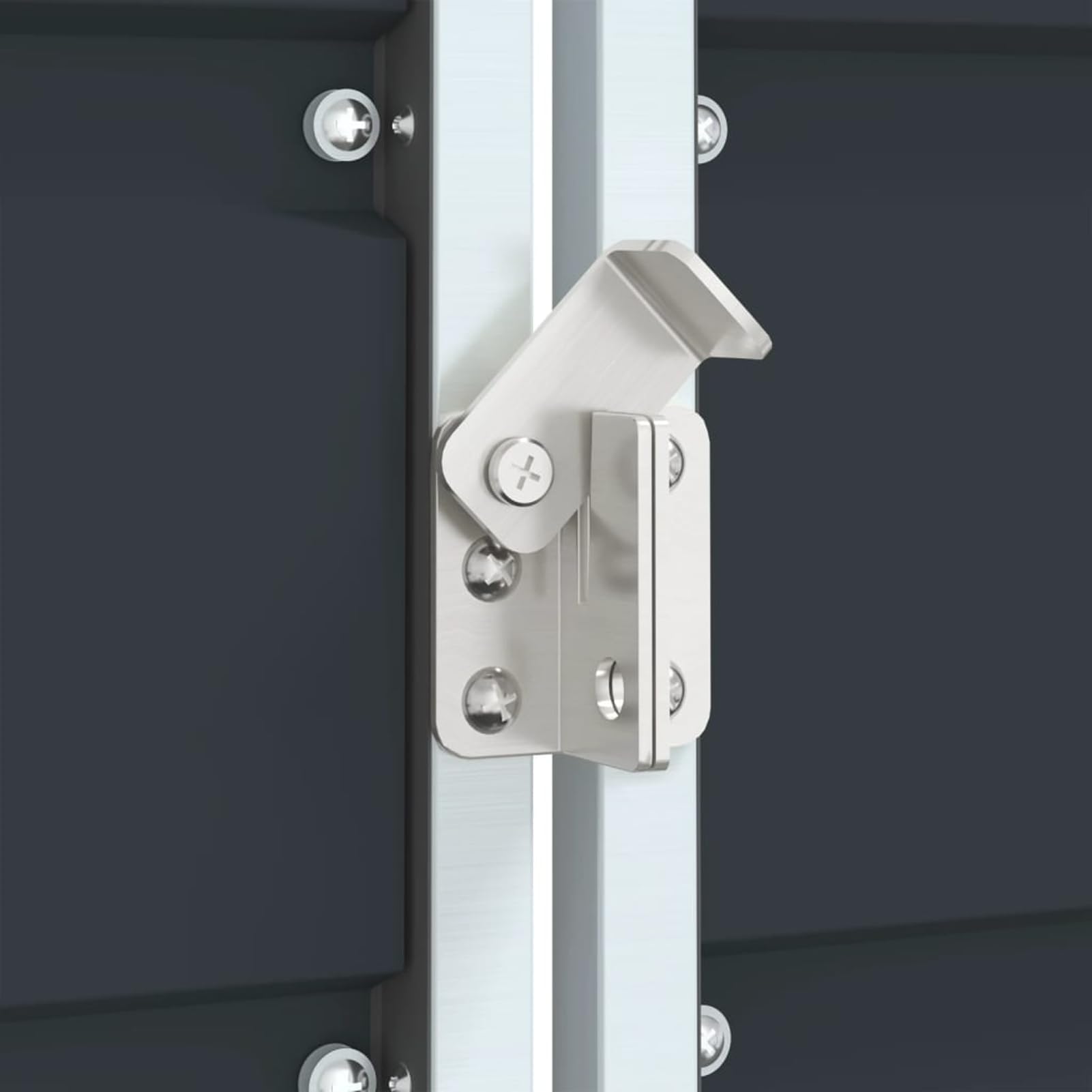 Gecheer Mülltonnenbox für 3 Tonnen Anthrazit 216x81x115 cm Stahl, Mülltonnenverkleidung Müllbox für Vorgärten Seitengänge Mietwohnungen4006181