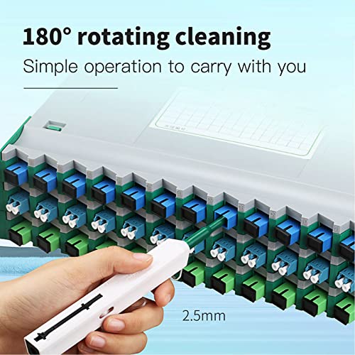 MSDADA 10 Pcs SC Fiber Optic Cleaner Pen for Connectors Cleaning End Face Smart Cleaner for 2.5mm SC/ST/FC Connectors (White) - Image 4