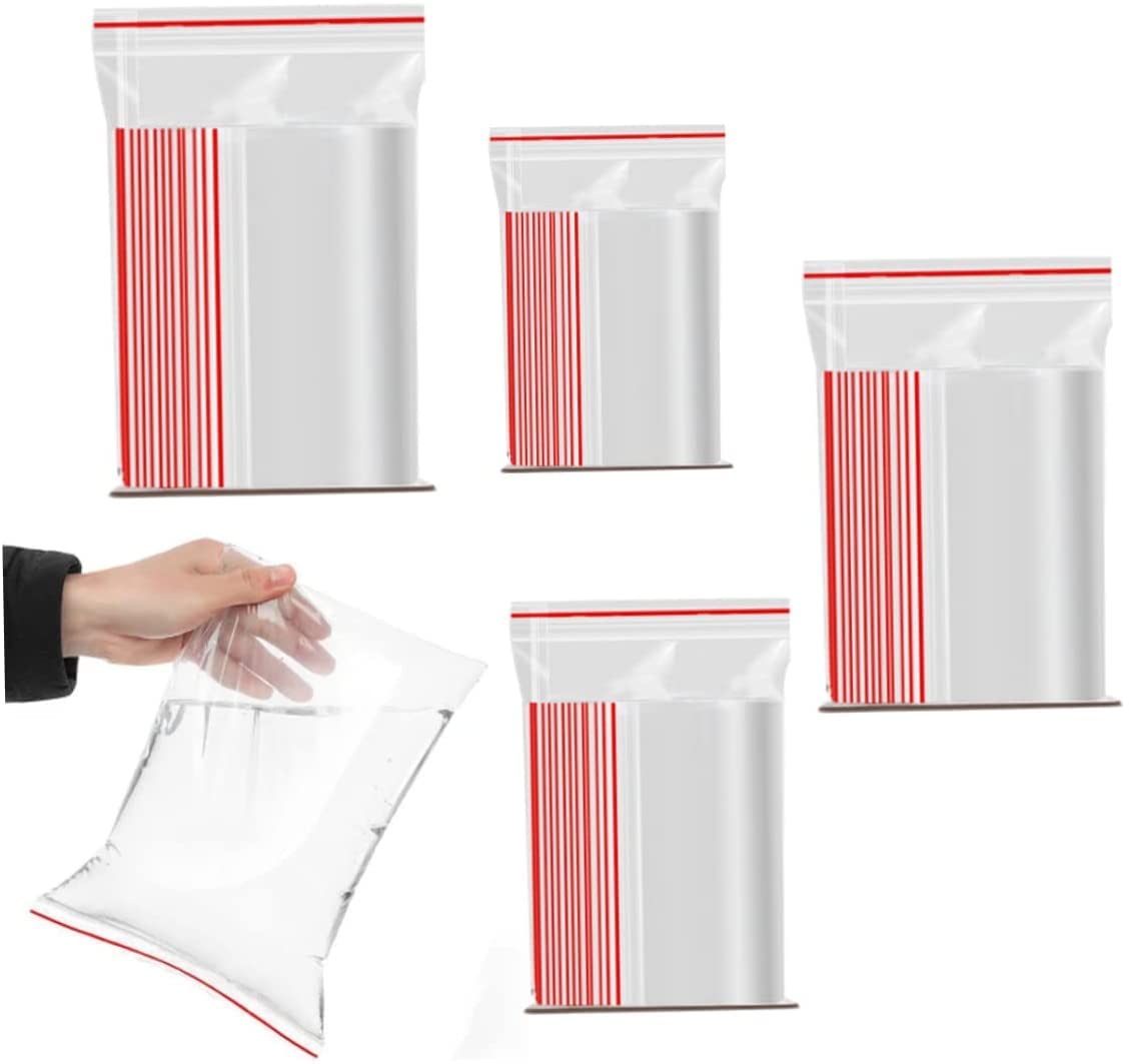 CLassiC Eco Friendly Bags SVP - Zip Lock Pouch Reusable|Clear Plastic Bags Storage Pouches &Durable Press Seal Apply to Kitchen Jewellery Storage -100PCS (8X10 Inches)