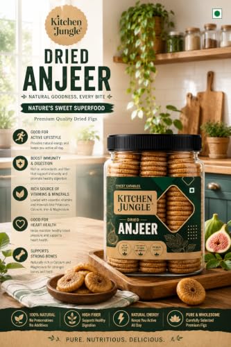 Image of Kitchen Jungle Dry Figs | Anjeer Afghani Medium Size (1000 Grams)
