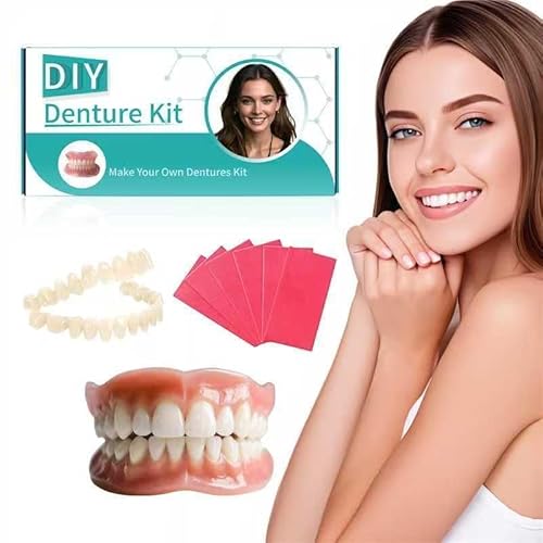 Dentures DIY Kit, Create Your Perfect Smile at Home: DIY Denture Fake Teeth Kit - Easy, Affordable, and Customizable Denture Solution-X14