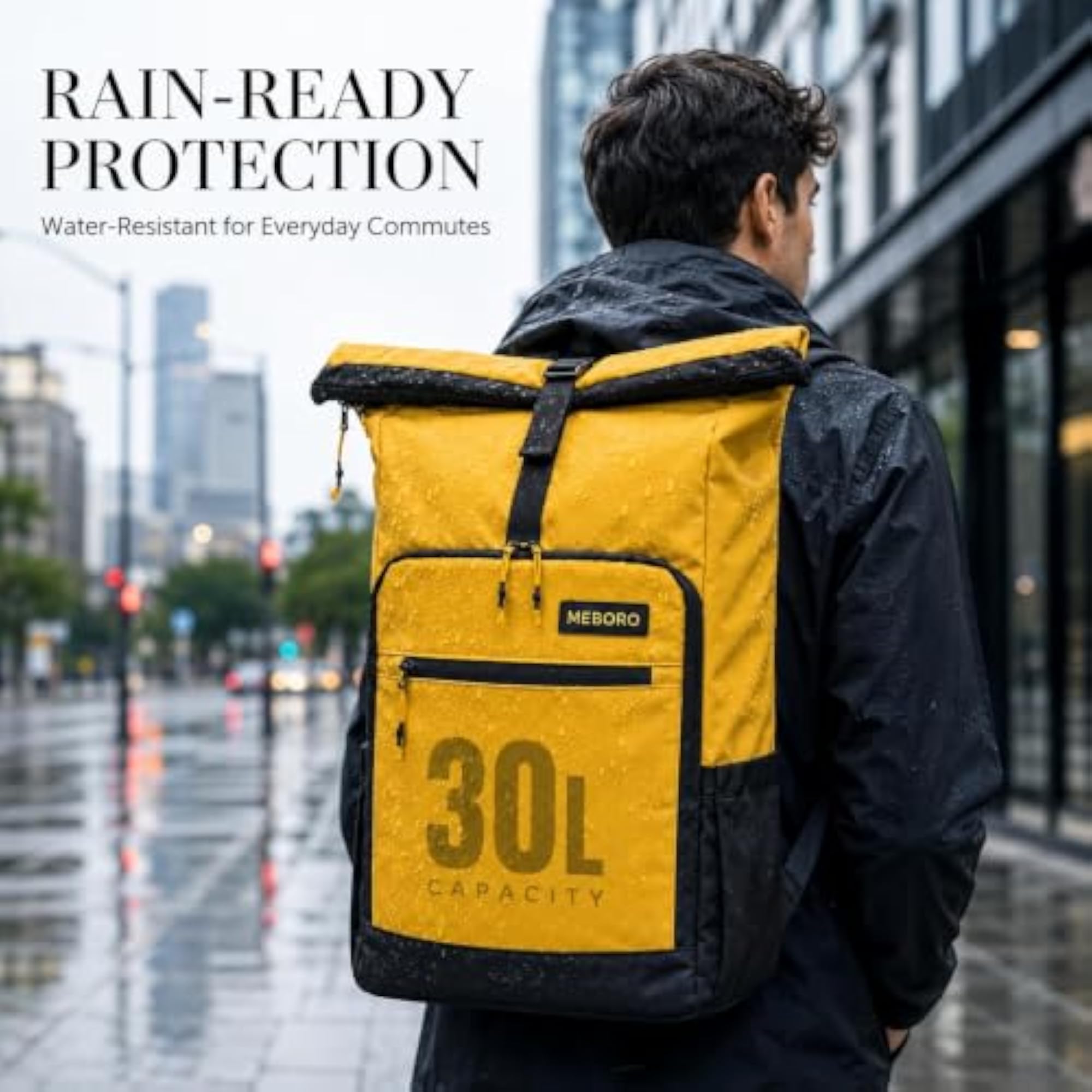Mustard Travel Backpack, Durable and Waterproof