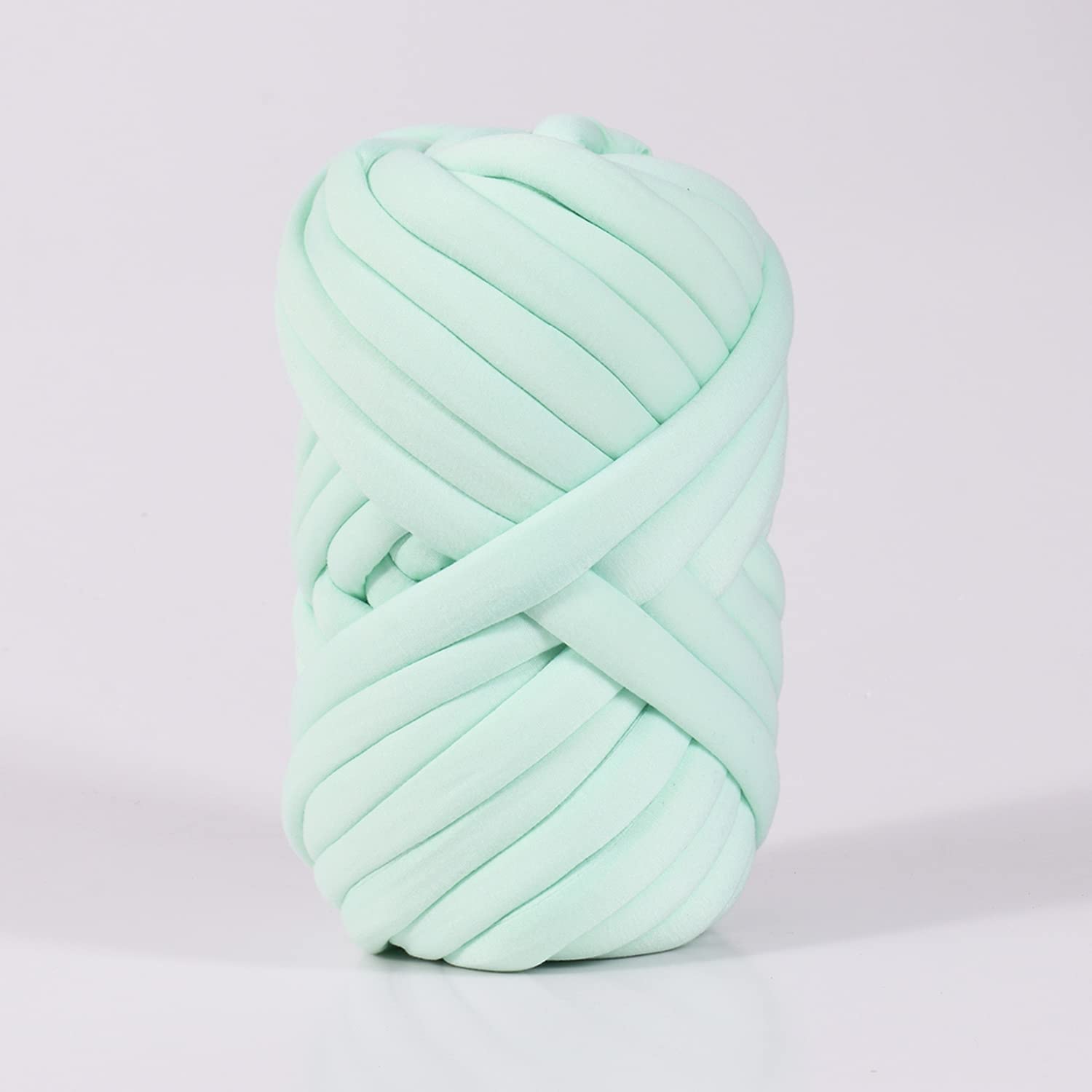 GULAKY Filato di cotone grosso tubo di filato super morbido spesso per lavori a maglia fai da te fatti a mano coperta di lana merinos, decorazione alternativa per la casa, verde menta, 2,3 kg (8200 g)