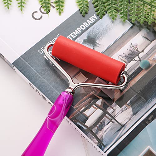 16 Pieces Diamond Painting Pen Accessories Tools, Red Roller Wheel Easy To Use 45° Ergonomic 6 Pieces Stainless Steel Tips Handmade Diamond Art Drill Pen For Art Craft (Purple Rose Gold Roller) #TOP5