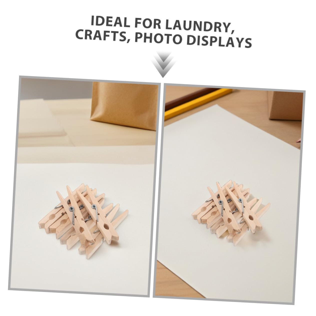 Alipis 70pezzi Mollette per Bucato in Legno Antiscivolo per Appendere Piccoli Oggetti Calzini e Biancheria per Lavanderia e Artigianato