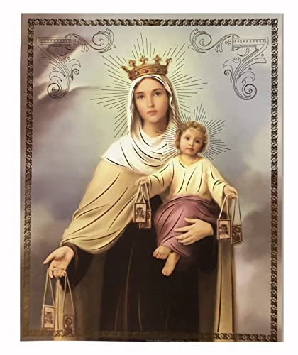 Gigi's Classy Kids Our Lady of Mt Carmel Unframed 8'' x 10'' Print Catholic Christian Wall Art Home Décor Religious Art Print for Picture Frame, 8 x 10 Inch