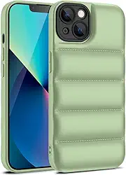Capa de telefone com design de jaqueta de luxo para iPhone 13 12 11 Pro XS Max X XS XR 7 8 Puls The Puffer Candy Color Capa de silicone, T10, para iPhone 12