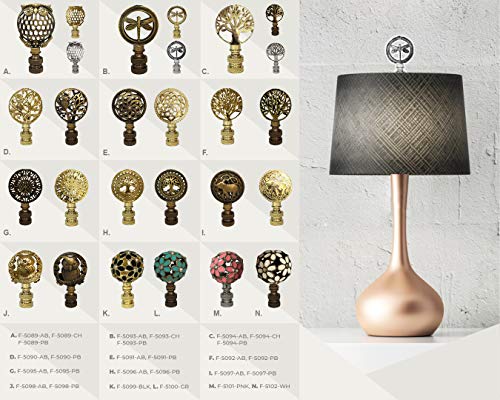 Image of Royal Designs, Inc. Decorative Hovering Dragonfly Finial for Lamp Shade, Antique Brass - Pack of 1