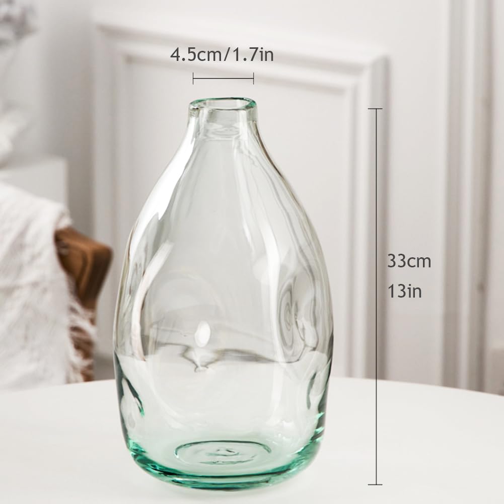 Vasi Trasparenti per centrotavola, Vaso Grande vasi di Fiori in Vetro per Bouquet, vasi in Vetro Decorazioni per la casa jarrones Moderni Decorativi,A