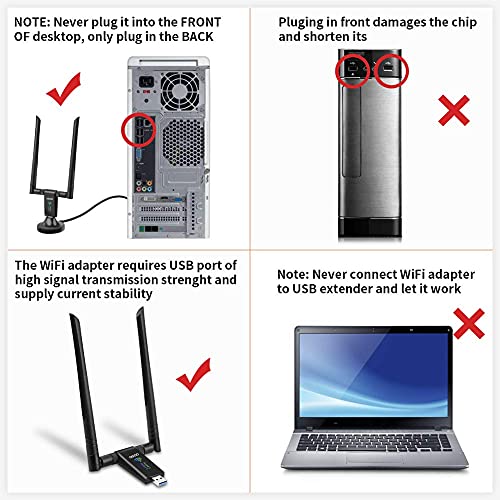 QGOO Chiavetta WiFi, 2 Antenne AC1750 Adattatore