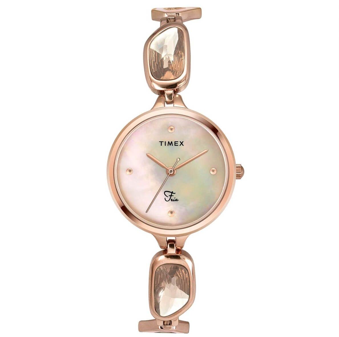 TIMEX Brass Analog Pink Dial Women Watch - Twel15902, Rose Gold Band (B0BQM1P98J) Amazon Price History, Amazon Price Tracker