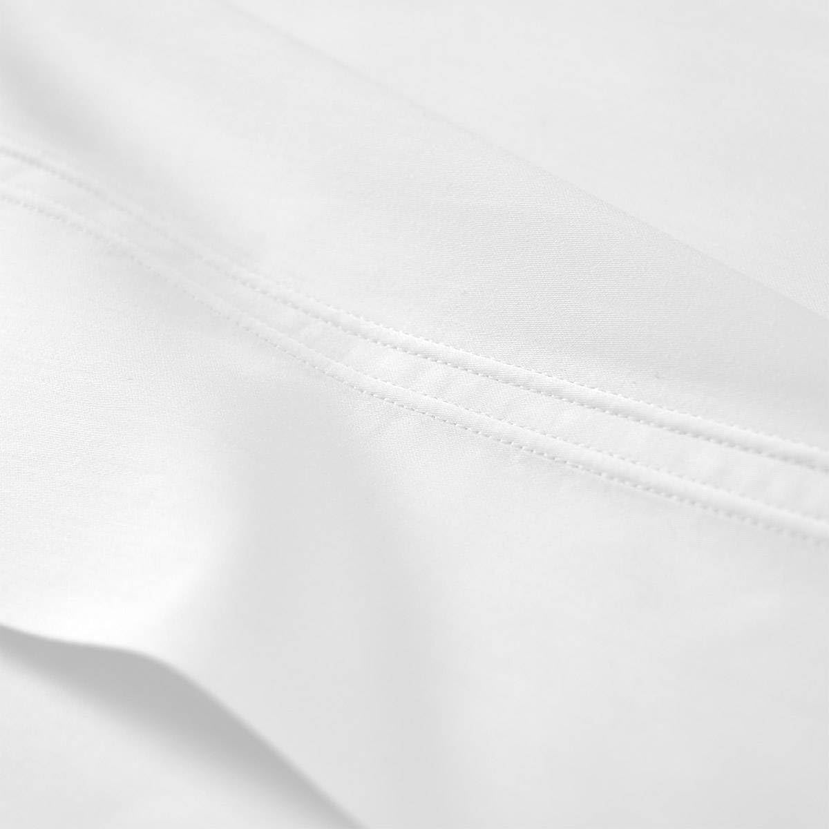 Yves Delorme Triomphe Blanc King 114 x 116 in Flat Sheet - Extra Soft and Warm Luxury Sheets, 100% Natural Organic French Bed Linens - Breathable and Durable