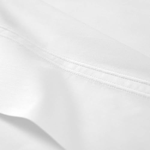 Miniatura 7 de Yves Delorme Triomphe Nacre - Sábana encimera tamaño King de 114 x 116 pulgadas, sábanas lujosas extra suaves y cálidas, ropa de cama francesa