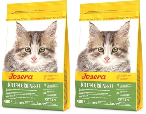 JOSERA Kitten grainfree (1 x 400 g) | Un pienso Completo para gatas gestantes, Lactantes y en Crecimiento | sin Cereales con valioso Aceite de salmón | 1 Unidad (Paquete de 2)