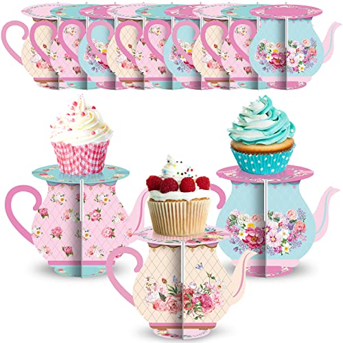Rtteri 12 Pcs Tea Party Decorations Small Teapot Cupcake Stand Teapot Party...