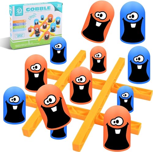 Forhome Gioco Big Eat Piccolo Tic Tac Toe, Gioco di scacchiera Gobblet Gobblers Line Up Gobblet Gobblers Board Gioco Giocattoli interattivi per la prima infanzia Genitore-Bambino per i Bambini