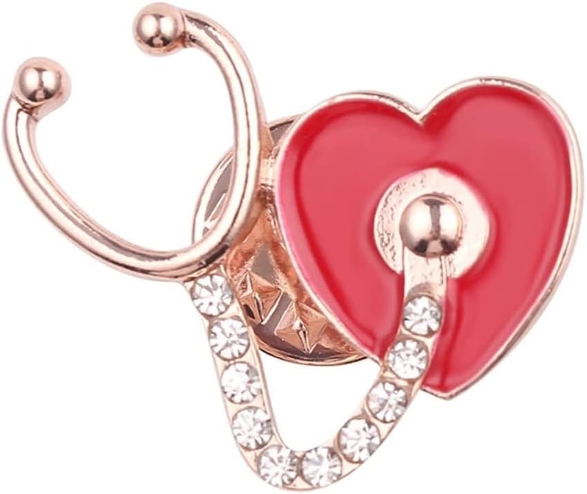Brooch Pins Flower Pins And Brooches Crystal Brooch Device Brooch Stethoscope Brooch Unisex Personality Shape Teen Jewelry For Girls Brooch Pins Bulk