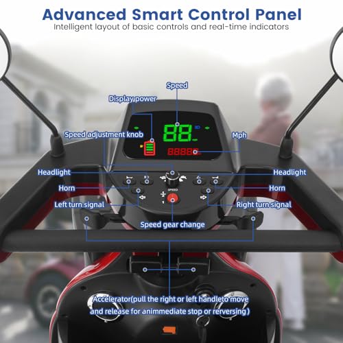 Image of 32Miles All-Terrain Heavy-Duty Mobility Scooter for Seniors &Adults
