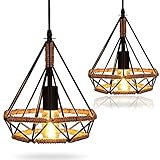 ✔ Tamaño: Ø 25 cm x 26 cm, longitud de la cuerda: 120 cm; adecuado para bombillas LED E27 y bombillas de bajo consumo, máx. 60 W, CA 90-240 V, 50 Hz, bombilla no incluida.