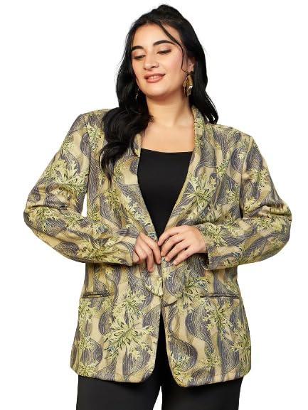 kassually Curve Blazer for Women Printed Swede Long Blazer-picture-35