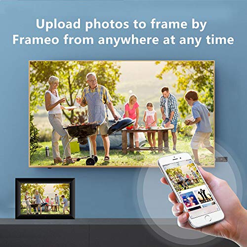 Marco De Fotos Digital De 10 Pulgadas, Pantalla LCD IPS De Alta Definición, Conexión WiFi, 16 GB De Almacenamiento, Rotación Automática Y Compatible con Tarjetas Mic