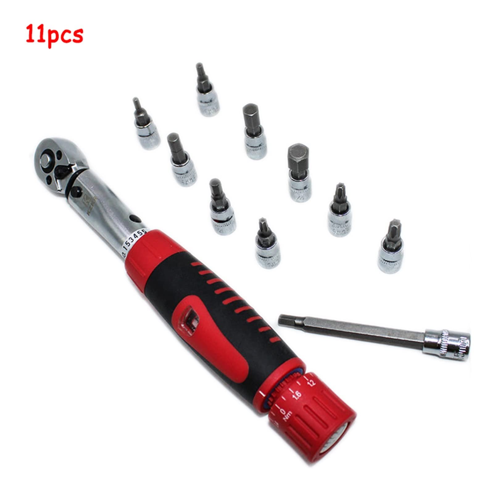 Klucz dynamometryczny, 1/4" Dr 2-24. NM Rower Ręczne Klucze Dykowanie Ustaw Klucz do naprawy Rowerów Zestaw Ratchet Mechaniczny Spanner Torur(11pcs)