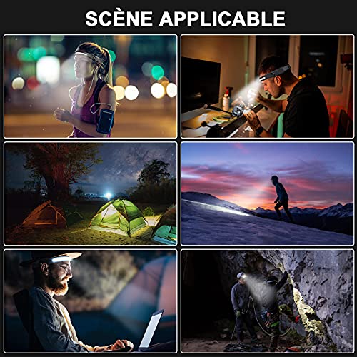 ACELIFE Stirnlampe wiederaufladbar, COB Bewegungssensor Stirnlampe Taschenlampe, IPX4 Wasserfeste LED Stirnlampe mit… – Bild 7