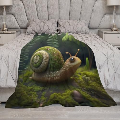 Couverture escargots 100x130cm douce et lavable en machine pour lit - 8