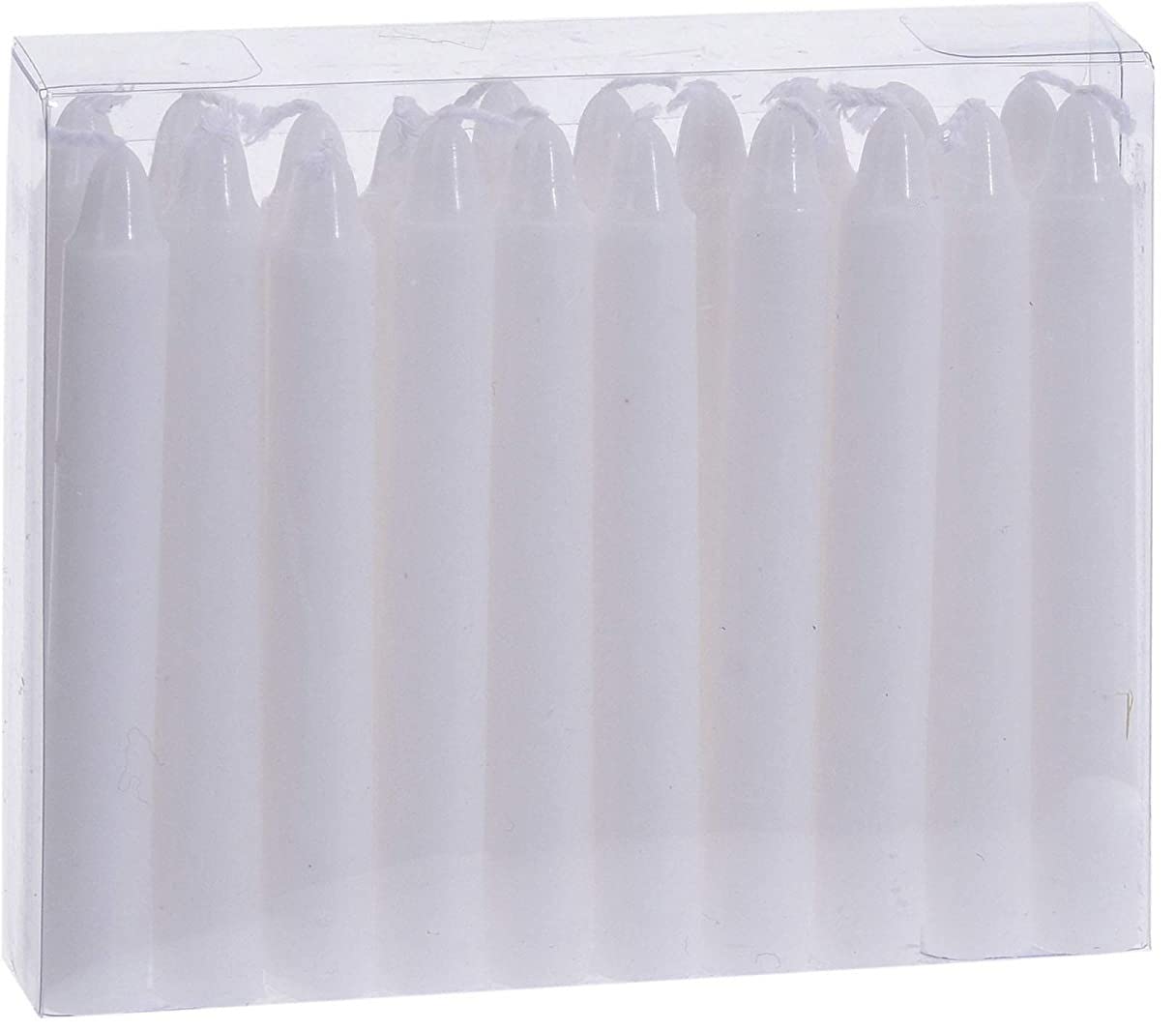 Juego de 20 velas pequeñas de cera real, color blanco, 11 cm de altura, velas decorativas para árbol de Navidad