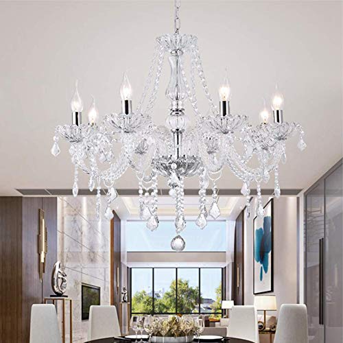 Lustre Maria Thereza para 8 Lâmpadas - Transparente