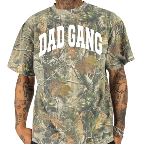 BROTHER TRUCKERS Dad Gang Tree Camo T-Shirt (US Alpha X-Large Regular Regular Dad Gang)