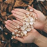 Son flexibles y se pueden moldear como quieras. Peso ligero y fácil de añadir a tu peinado de día de boda. Solo utilizamos materiales de alta calidad.
