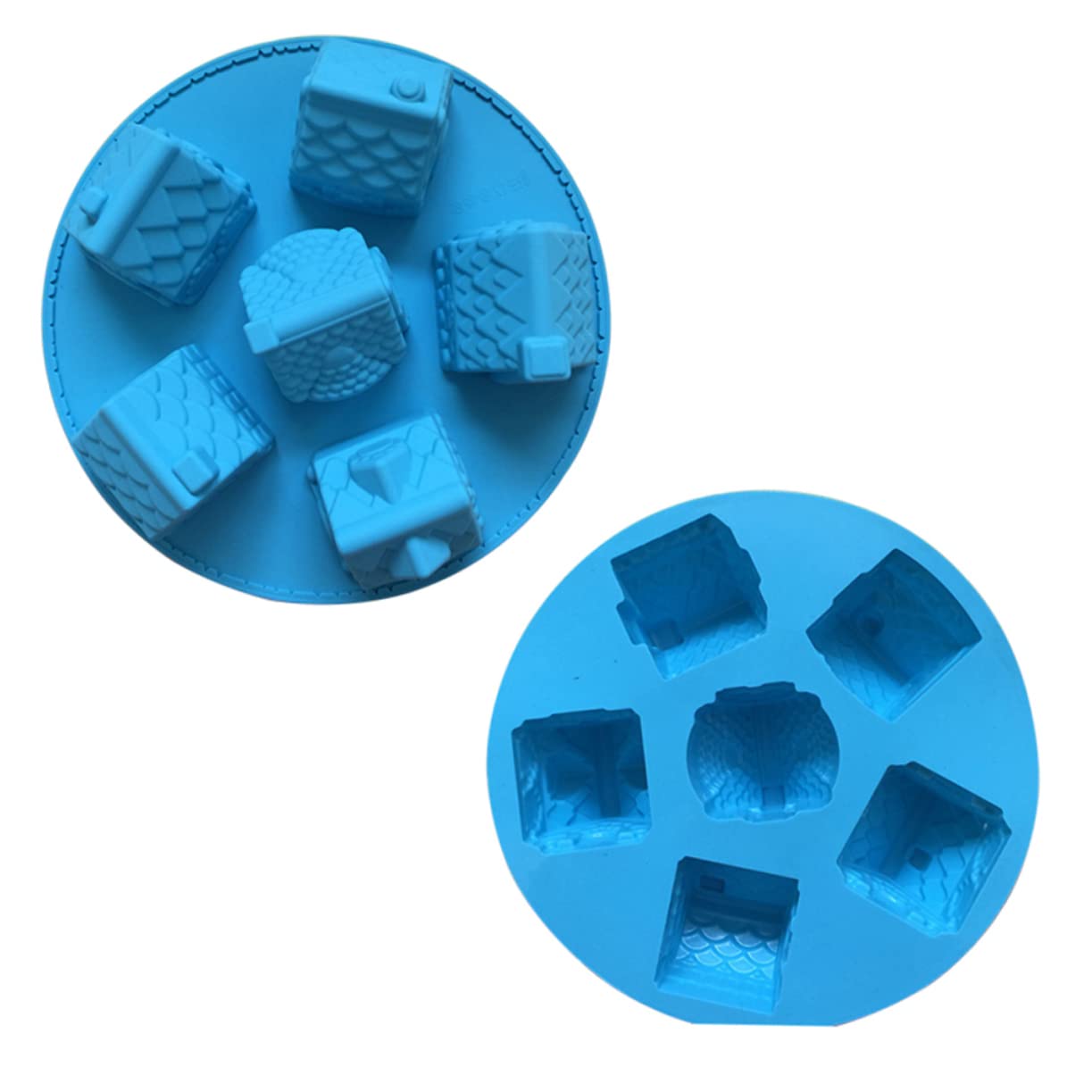 Amosfun 3 Pièces moule de cuisson villa moule à muffins à bonbons bricolage de Noël gateau cake s à bricolage s en silicone antiadhésif
