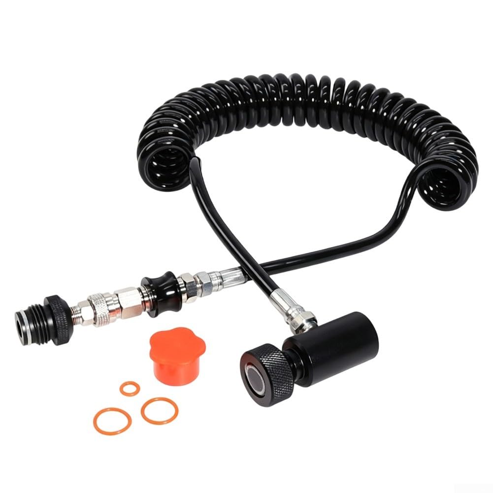 Válvula Deslizante G1/2-14 Manguera Espiral Control Flujo(Black)