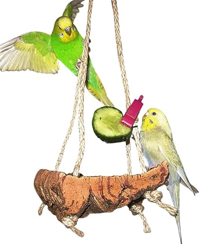 Vogelgaleria 'interesantes Corcho Columpio balancín M, Pájaro, Tabla de Asiento y Pick Piedra al Mismo Tiempo Cover