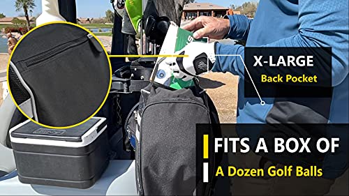 Caddydaddy Golf Modern Golf Shoe Bag, Black/Grey #TOP1