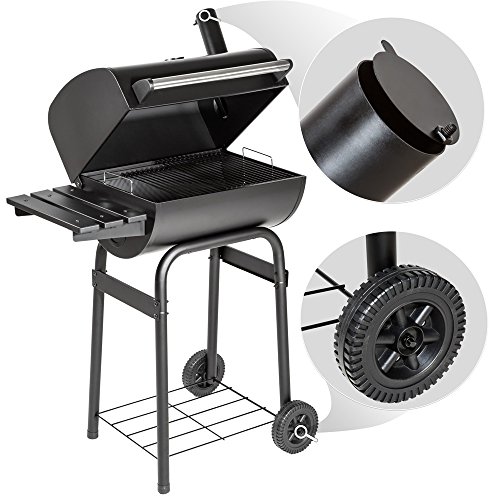 TecTake BBQ Charcoal barbecue smoker with heat indicator different