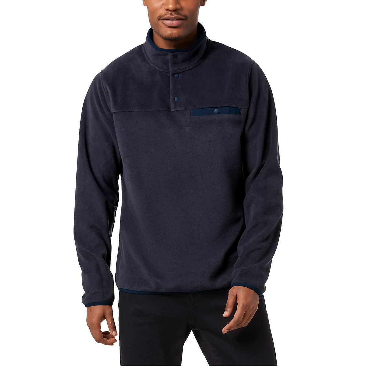 32 Degrees Heat MENS Midweight Snap Arctic Fleece Pullover jacket (as8, alpha, x_l, regular, regular, blue)