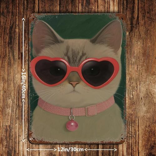 Cadre métal chat cool 30x40 cm : offrez un sourire à vos murs - 3