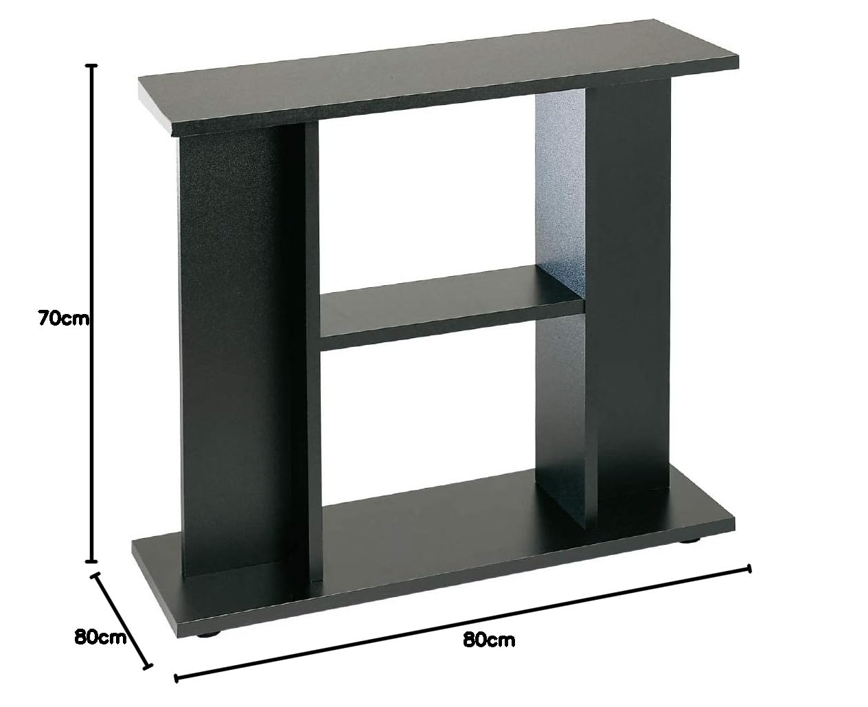 Amtra System 80 – czarna drewniana szafka akwariowa, wymiary 80 x 32 x 70 cm – solidne podparcie w klasycznym i niezbędnym stylu, aby mieć kompletny zestaw akcesoriów do akwarium – wyprodukowano we