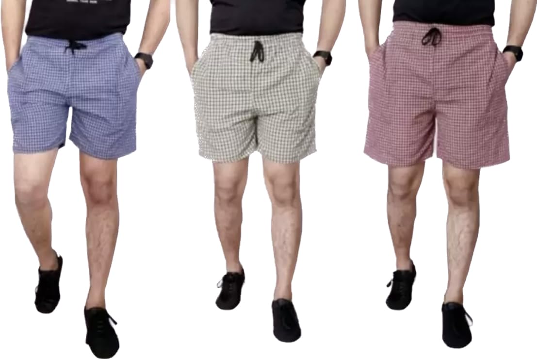 fabloid Men Checkered Boxer (Pack of 3)-picture-35