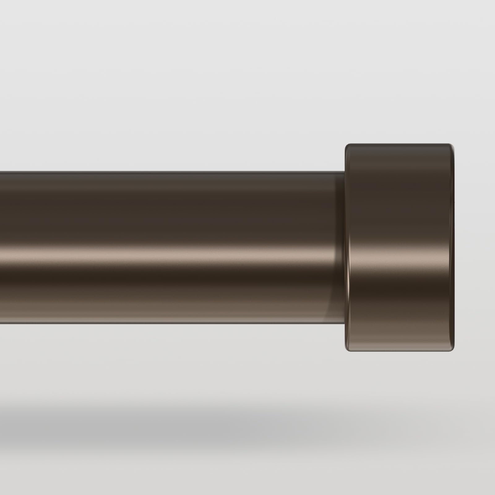 VOIIY Bronze Curtain Rods for Windows 48 to 84 Inch(4-7 Feet),1" Diameter Drapery Rods with Modern Style End Cap Finials,Size:36-88 Inch,Antique Bronze