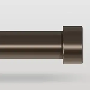 Bronze Curtain Rods for Windows 48 to 84 Inch(4-7 Feet),1" Diameter Drapery Rods with Modern Style End Cap Finials,Size:36-88 Inch,Antique Bronze