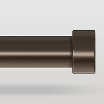 Bronze Curtain Rods for Windows 48 to 84 Inch(4-7 Feet),1" Diameter Drapery Rods with Modern Style End Cap Finials,Size:36-88 Inch,Antique Bronze