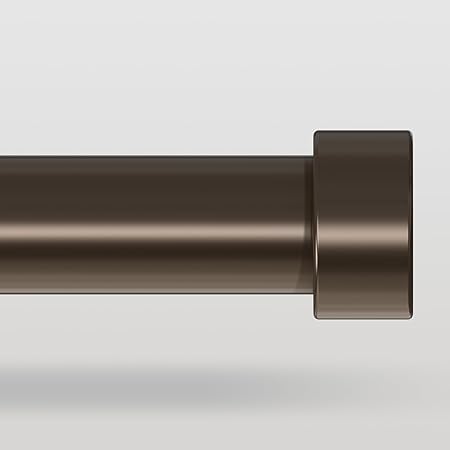 Bronze Curtain Rods for Windows 48 to 84 Inch(4-7 Feet),1" Diameter Drapery Rods with Modern Style End Cap Finials,Size:36-88 Inch,Antique Bronze