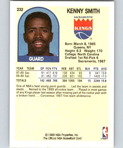 Amazon.com: 1989-90 Hoops Basketball #232 Kenny Smith Sacramento